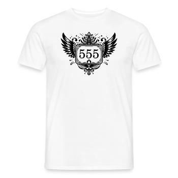 Engelszahl 555 Flügel - Männer T-Shirt - Weiß - Vorne - AI Model Male 178 dark (178cm)