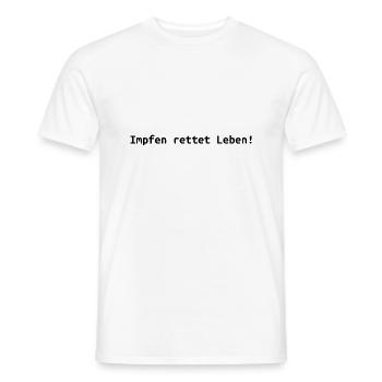 impfenrettetleben - Männer T-Shirt - Weiß - Vorne - AI Model Male 178 dark (178cm)