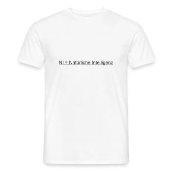 Natürliche Intelligenz - Männer T-Shirt - Weiß - Vorne - AI Model Male 178 dark (178cm)