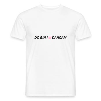 do bin i dahoam 01 - Men's T-Shirt - white - Front - AI Model Male 178 dark (178cm)