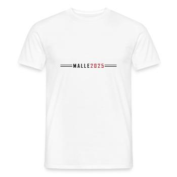 Malle 2025 - Männer T-Shirt - Weiß - Vorne - AI Model Male 178 dark (178cm)