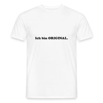 ich bin ORIGINAL - Männer T-Shirt - Weiß - Vorne - AI Model Male 178 dark (178cm)