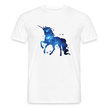 Univers de paillettes Licorne - T-shirt homme - blanc - Devant - AI Model Male 178 dark (178cm)