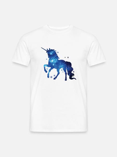 Einhorn Glitzer Universum - Männer T-Shirt - Weiß