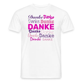 DANKE - DANKESCHÖN - DANKBARKEIT - DANKBAR - Männer T-Shirt - Weiß - Vorne - AI Model Male 178 dark (178cm)