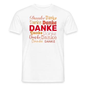 DANKE - DANKESCHÖN - DANKBARKEIT - DANKBAR - Männer T-Shirt - Weiß - Vorne - AI Model Male 178 dark (178cm)