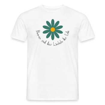 Das Lächeln der Erde - Männer T-Shirt - Weiß - Vorne - AI Model Male 178 dark (178cm)