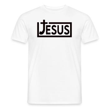 Jésus Cross Christianisme - T-shirt homme - blanc - Devant - AI Model Male 178 dark (178cm)
