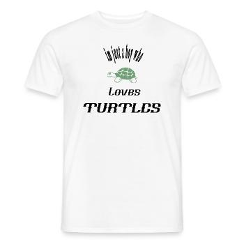 i'm just a boy who loves turtles gift T-shirt - Men's T-Shirt - white - Front - AI Model Male 178 dark (178cm)