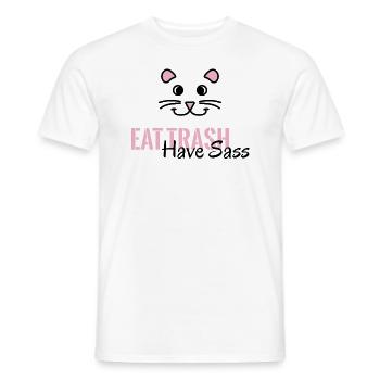 Eat Trash Have Sass - Men's T-Shirt - white - Front - AI Model Male 178 dark (178cm)