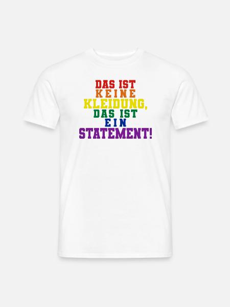 Keine Kleidung Regenbogen Font ohne Rahmen - Männer T-Shirt - Weiß