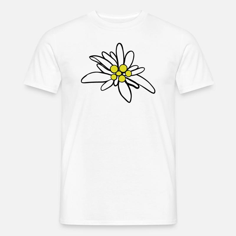 Edelweiß 1 - Männer T-Shirt - Weiß