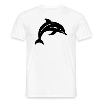 Dolphin - Men's T-Shirt - white - Front - AI Model Male 178 dark (178cm)