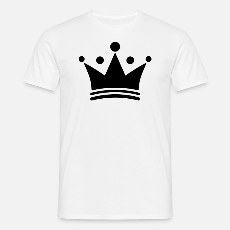 krone - T-shirt til herrer - hvid