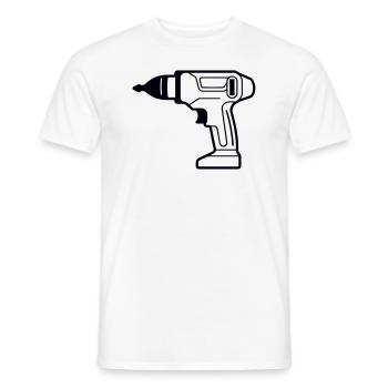 drill - Men's T-Shirt - white - Front - AI Model Male 178 dark (178cm)