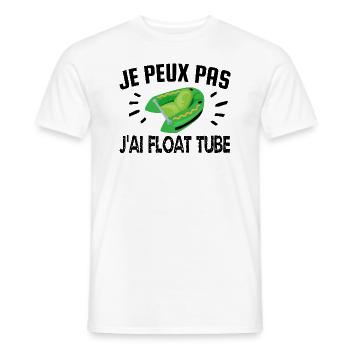 je peux pas j'ai float tube - T-shirt homme - blanc - Devant - AI Model Male 178 dark (178cm)