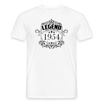Millésime 1954 Anniversaire Vintage - T-shirt homme - blanc - Devant - AI Model Male 178 dark (178cm)
