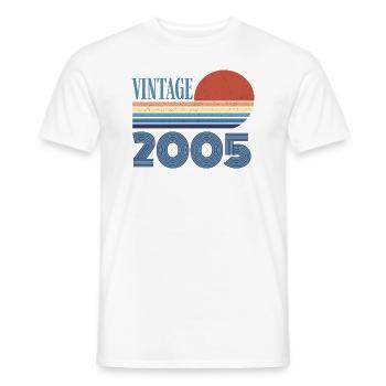 Vintage 2005 - Men's T-Shirt - white - Front - AI Model Male 178 dark (178cm)