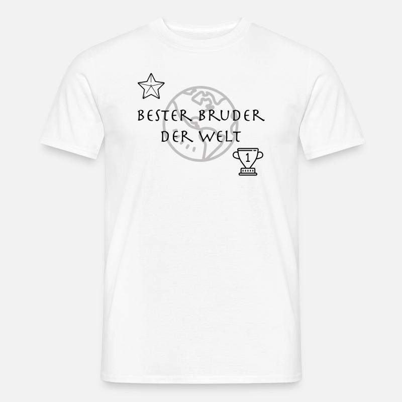 Bester Bruder Der Welt Geschenkidee - Männer T-Shirt - Weiß