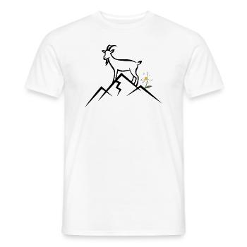 Mountain, Alps - Men's T-Shirt - white - Front - AI Model Male 178 dark (178cm)