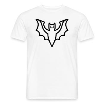 Contour de chauve-souris mystique pour Halloween - T-shirt homme - blanc - Devant - AI Model Male 178 dark (178cm)