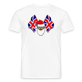 Großbritannien Flagge Santa Claus - Männer T-Shirt - Weiß - Vorne - AI Model Male 178 dark (178cm)