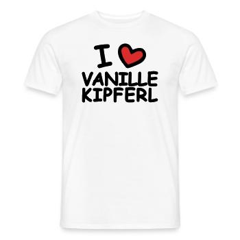 I Love Vanillekipferl - Männer T-Shirt - Weiß - Vorne - AI Model Male 178 dark (178cm)