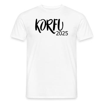 Korfu 2025 - Männer T-Shirt - Weiß - Vorne - AI Model Male 178 dark (178cm)