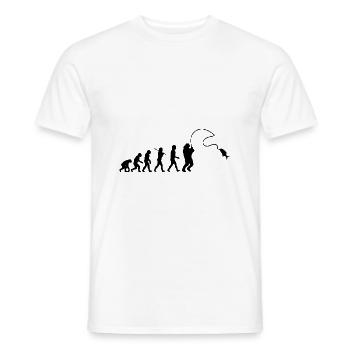 Evolution fishing fishing - Men's T-Shirt - white - Front - AI Model Male 178 dark (178cm)