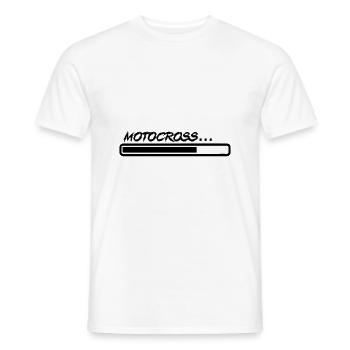 Motorcycle motocross - Men's T-Shirt - white - Front - AI Model Male 178 dark (178cm)
