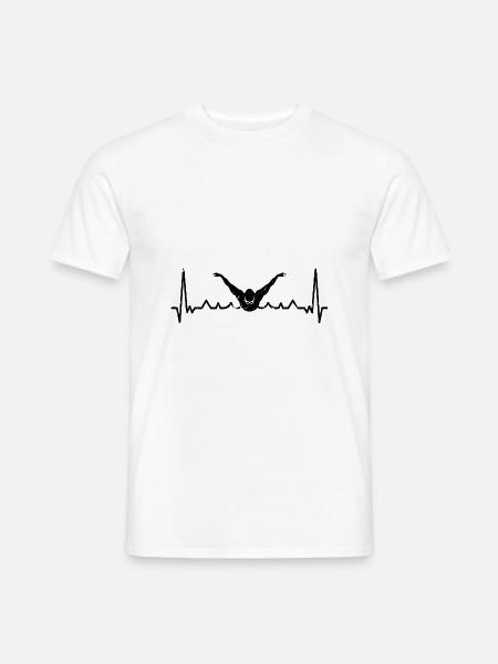 Schwimmer Wassersportler Schwimmen - Männer T-Shirt - Weiß