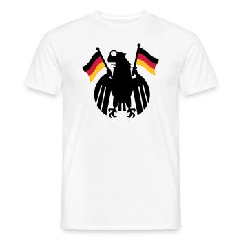 Heraldic Eagle Cartoon / German Eagle Cartoon (3c) - Men's T-Shirt - white - Front - AI Model Male 178 dark (178cm)