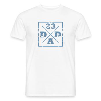 Dad 23 Vatertag Geschenkidee - Männer T-Shirt - Weiß - Vorne - AI Model Male 178 dark (178cm)