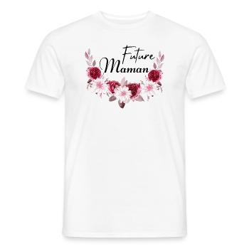 future maman idée cadeau - T-shirt homme - blanc - Devant - AI Model Male 178 dark (178cm)