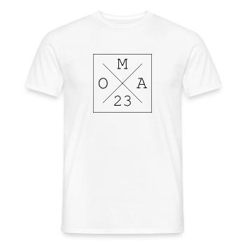 Oma 23 2023 Geschenkidee - Männer T-Shirt - Weiß - Vorne - AI Model Male 178 dark (178cm)