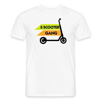 E-Scooter Scooter - T-shirt homme - blanc - Devant - AI Model Male 178 dark (178cm)