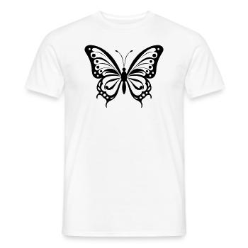 Papillon - T-shirt homme - blanc - Devant - AI Model Male 178 dark (178cm)