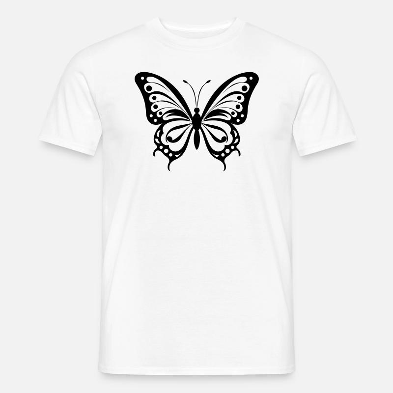 Schmetterling - Männer T-Shirt - Weiß
