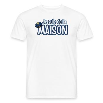 je suis de la maison - T-shirt homme - blanc - Devant - AI Model Male 178 dark (178cm)