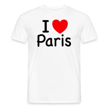 I love Paris - Männer T-Shirt - Weiß - Vorne - AI Model Male 178 dark (178cm)