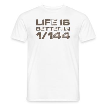 1/144 Fine Scale en plastique Maquette Kit Hobbyist - T-shirt homme - blanc - Devant - AI Model Male 178 dark (178cm)