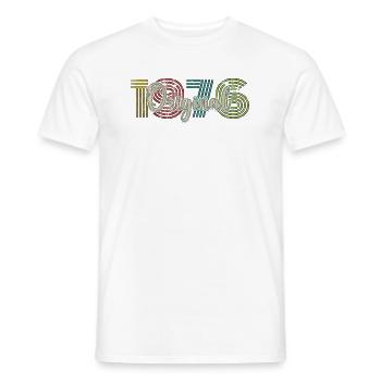 Vintage 1976 - Männer T-Shirt - Weiß - Vorne - AI Model Male 178 dark (178cm)