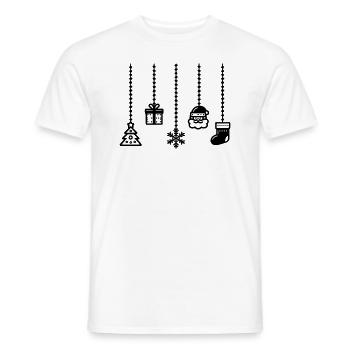 Hanging décor Christmas decoration - Men's T-Shirt - white - Front - AI Model Male 178 dark (178cm)