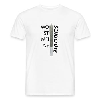 Schultüte Joint Kiffer Geschenk - Männer T-Shirt - Weiß - Vorne - AI Model Male 178 dark (178cm)