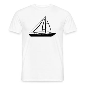 Boot - Männer T-Shirt - Weiß - Vorne - AI Model Male 178 dark (178cm)