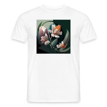 Blumen abstrakt bunt Natur - Männer T-Shirt - Weiß - Vorne - AI Model Male 178 dark (178cm)