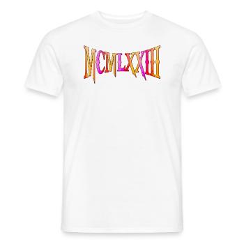 MCMLXXIII 1973 50. Geburtstag B-Day Geburtstagsgeschenk - Männer T-Shirt - Weiß - Vorne - AI Model Male 178 dark (178cm)
