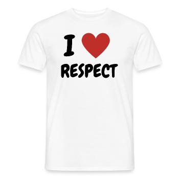 I Love Respect Herz-Design für starke Botschaften - Männer T-Shirt - Weiß - Vorne - AI Model Male 178 dark (178cm)