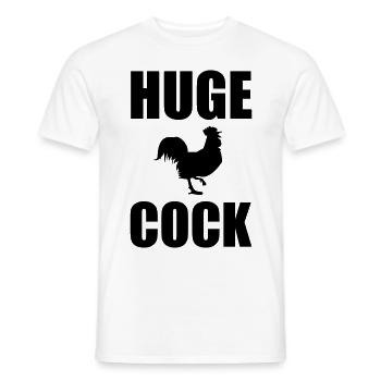 Huge Cock - T-shirt homme - blanc - Devant - AI Model Male 178 dark (178cm)