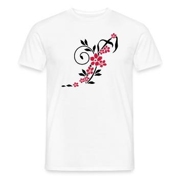 Fleur Vrille / Fleur Tandril (2c) - T-shirt homme - blanc - Devant - AI Model Male 178 dark (178cm)